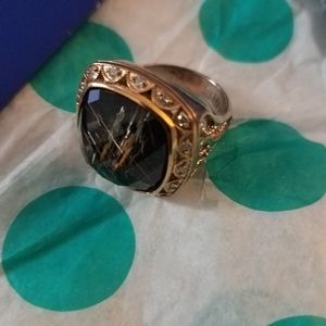 Black Onyx Ring w/Diamonds